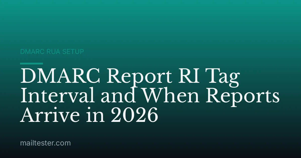 DMARC Report RI Tag Interval and When Reports Arrive in 2026