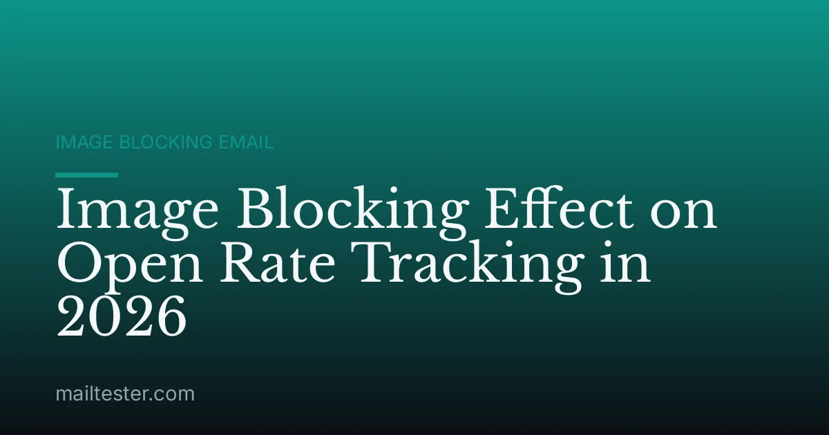 Image Blocking Effect on Open Rate Tracking in 2026