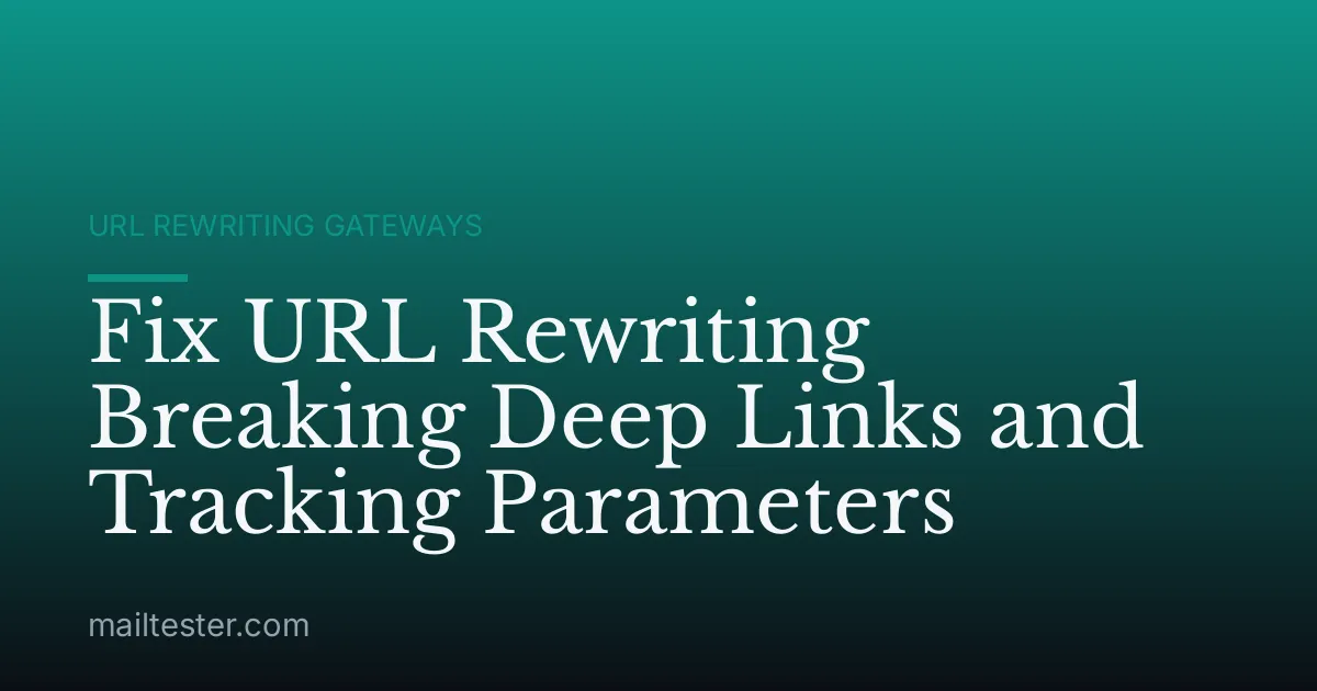 Fix URL Rewriting Breaking Deep Links and Tracking Parameters