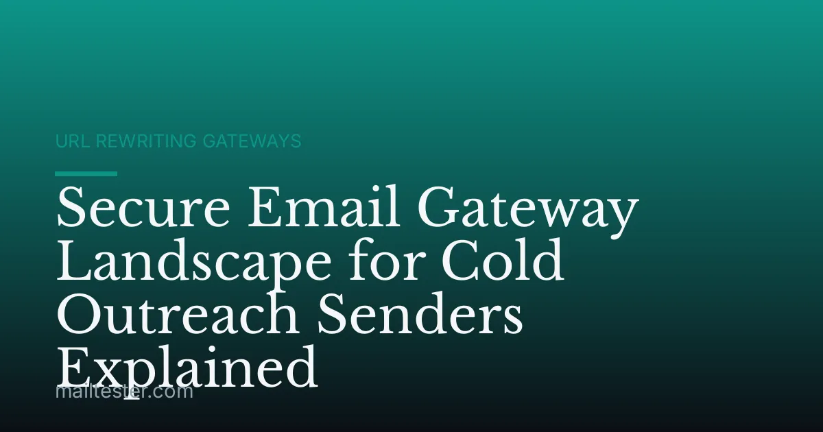 Secure Email Gateway Landscape for Cold Outreach Senders Explained