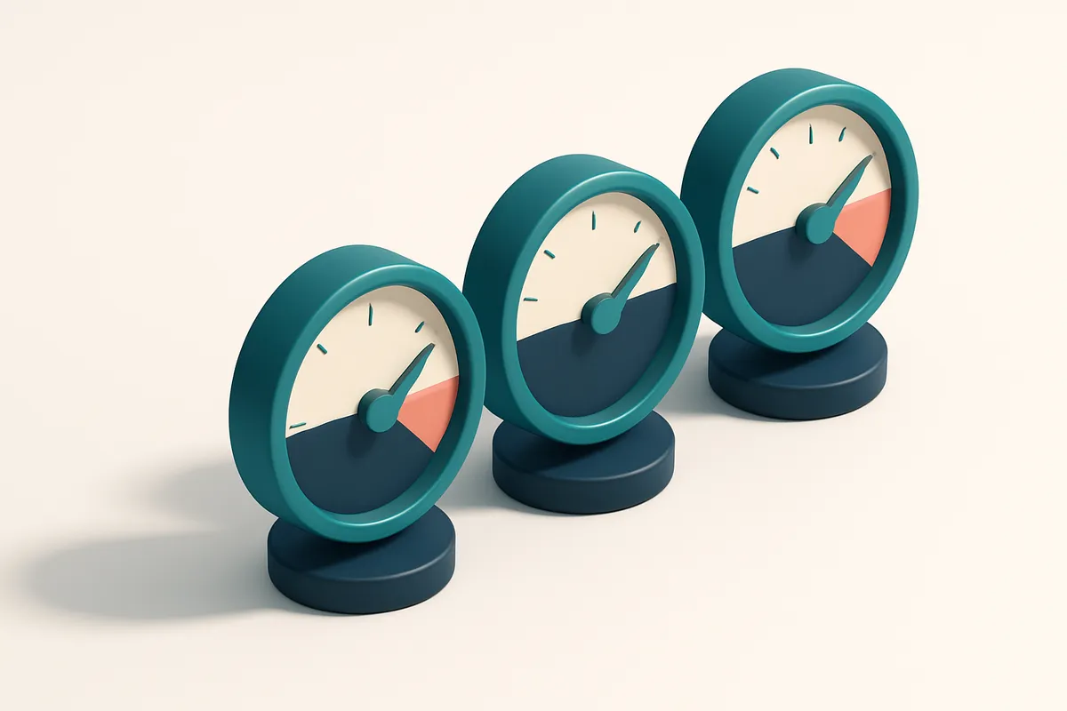 A row of four gauges, each labeled with a different SPF mechanism (ip4, include, a, all)