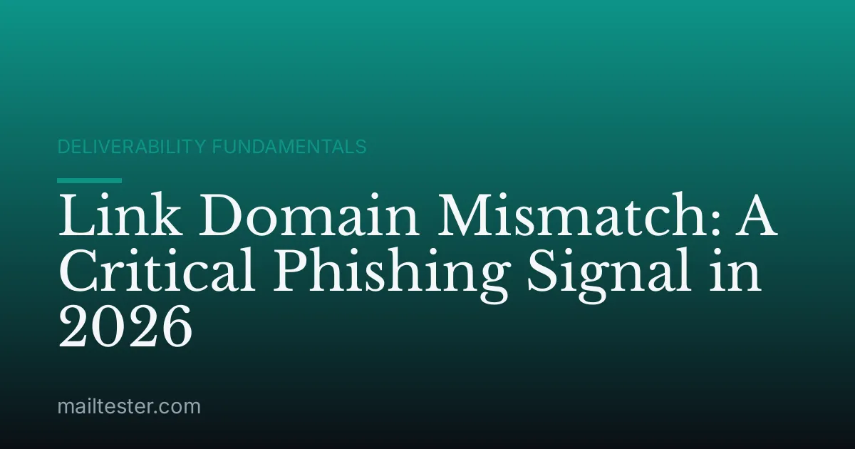 Link Domain Mismatch: A Critical Phishing Signal in 2026