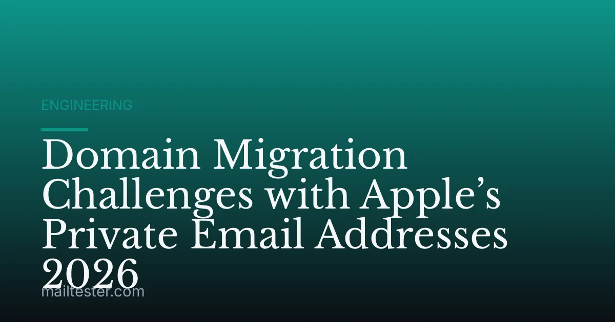 Domain Migration Challenges with Apple’s Private Email Addresses 2026