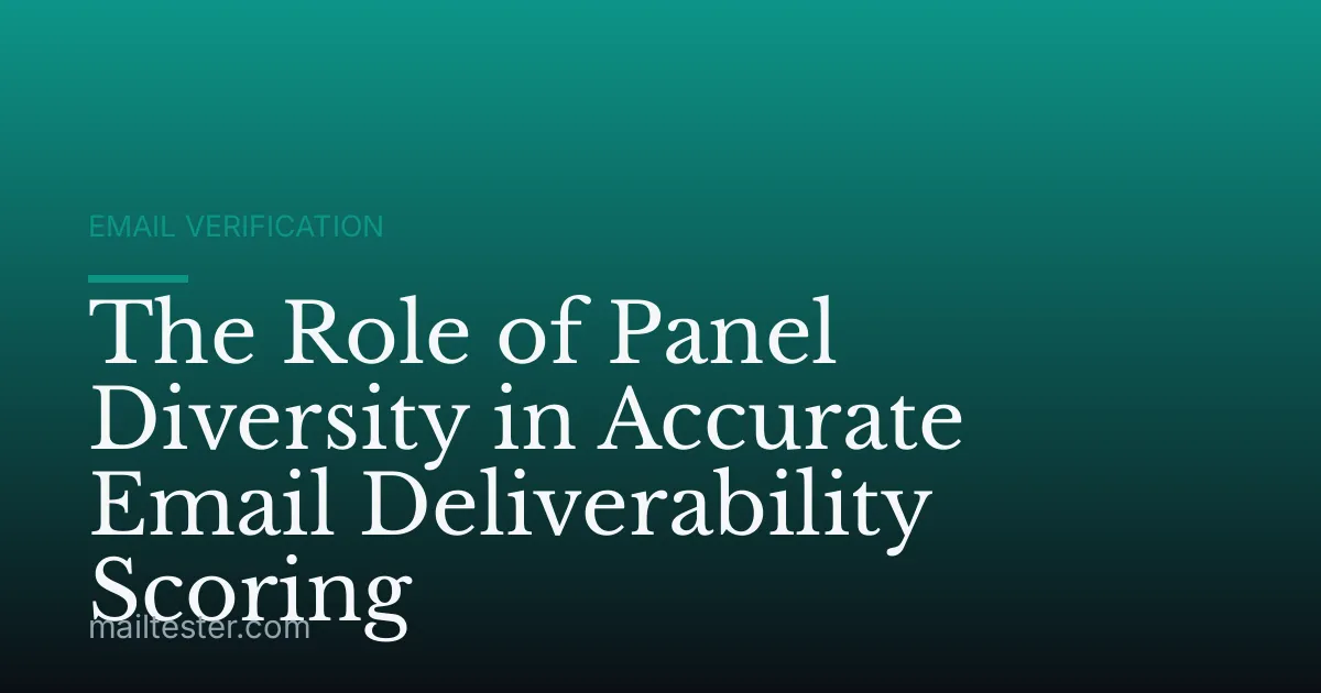 The Role of Panel Diversity in Accurate Email Deliverability Scoring