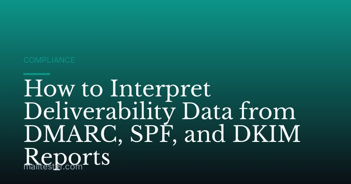 How to Interpret Deliverability Data from DMARC, SPF, and DKIM Reports