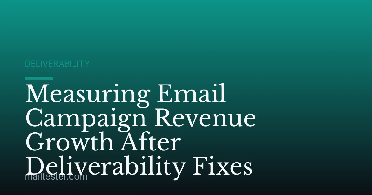Measuring Email Campaign Revenue Growth After Deliverability Fixes