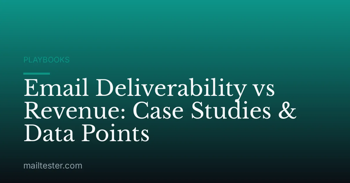 Email Deliverability vs Revenue: Case Studies & Data Points