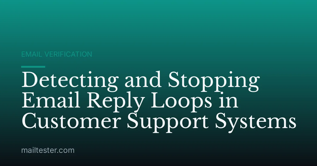 Detecting and Stopping Email Reply Loops in Customer Support Systems