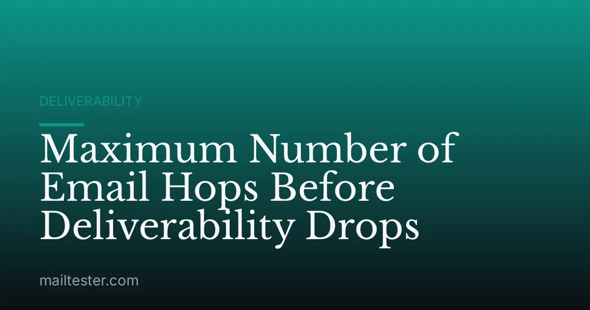 Maximum Number of Email Hops Before Deliverability Drops