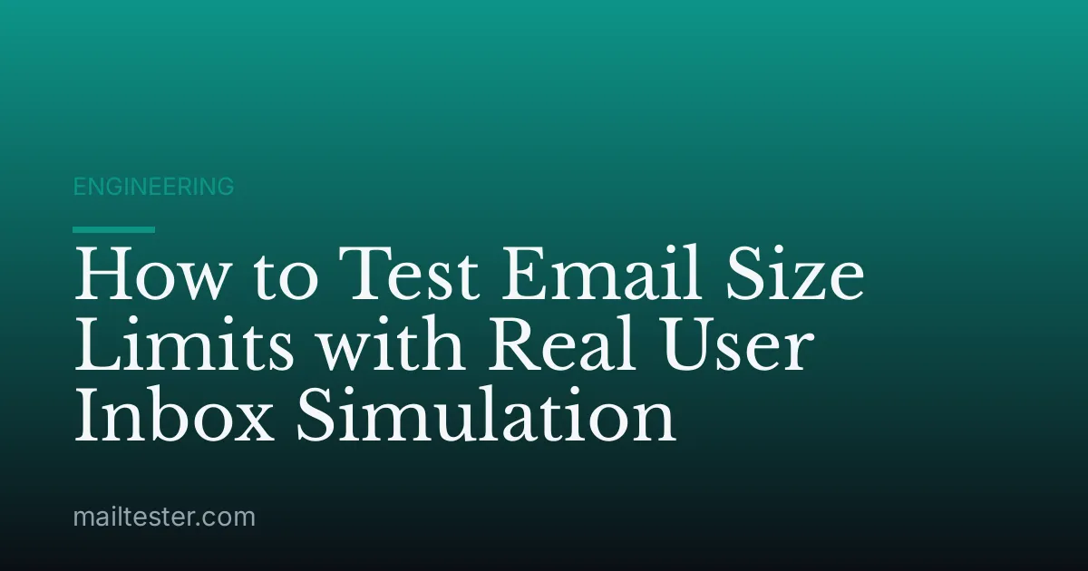 How to Test Email Size Limits with Real User Inbox Simulation