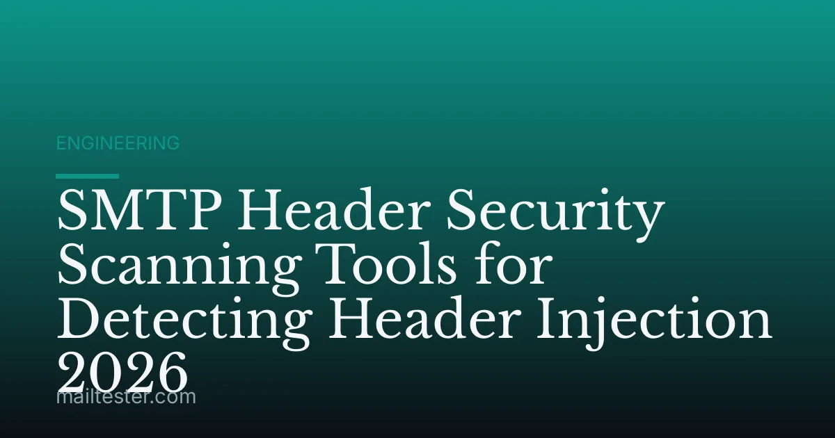 SMTP Header Security Scanning Tools for Detecting Header Injection 2026
