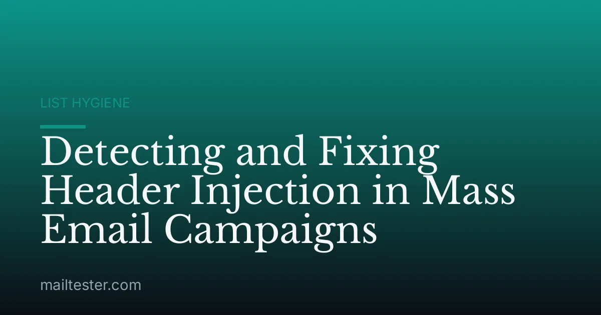 Detecting and Fixing Header Injection in Mass Email Campaigns