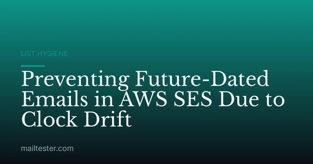 Preventing Future-Dated Emails in AWS SES Due to Clock Drift