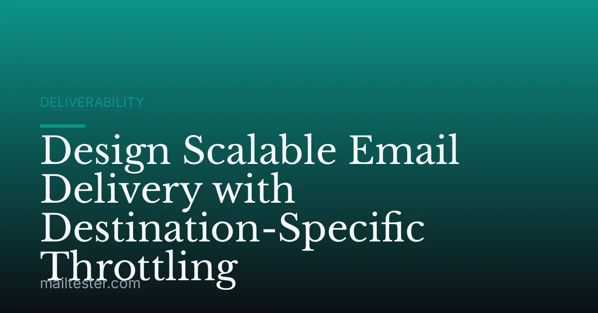 Design Scalable Email Delivery with Destination-Specific Throttling