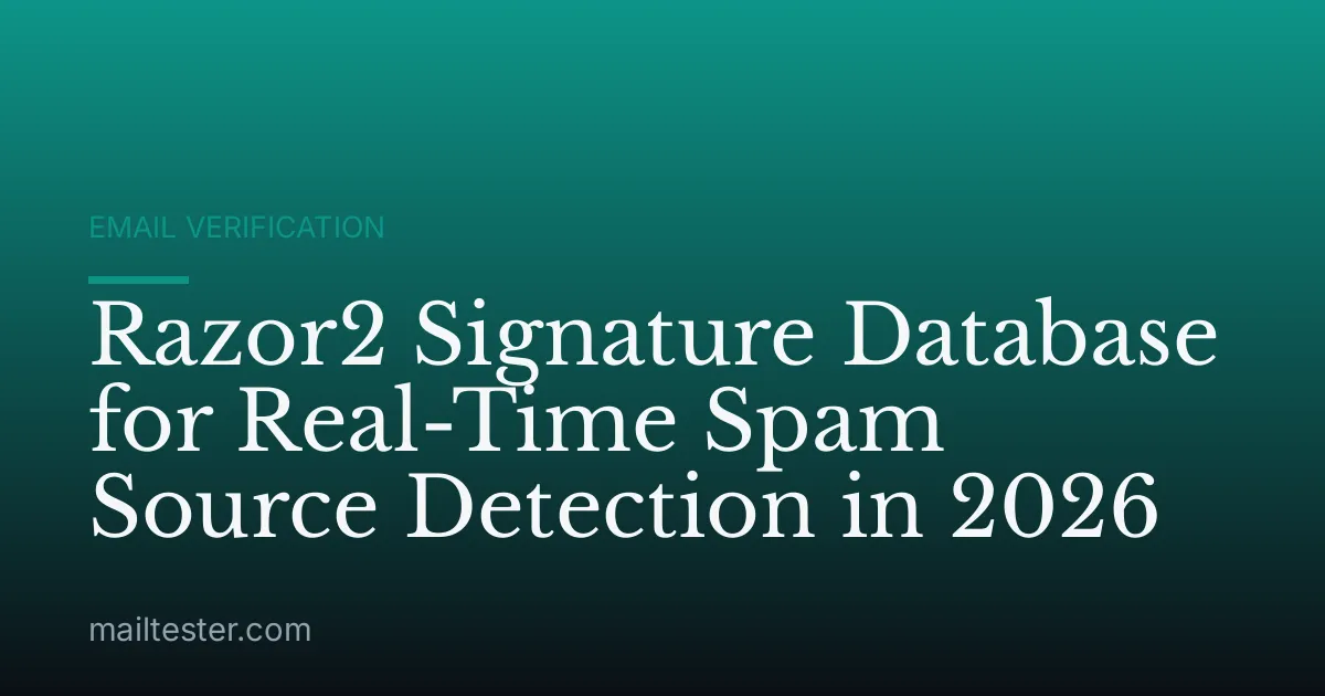 Razor2 Signature Database for Real-Time Spam Source Detection in 2026
