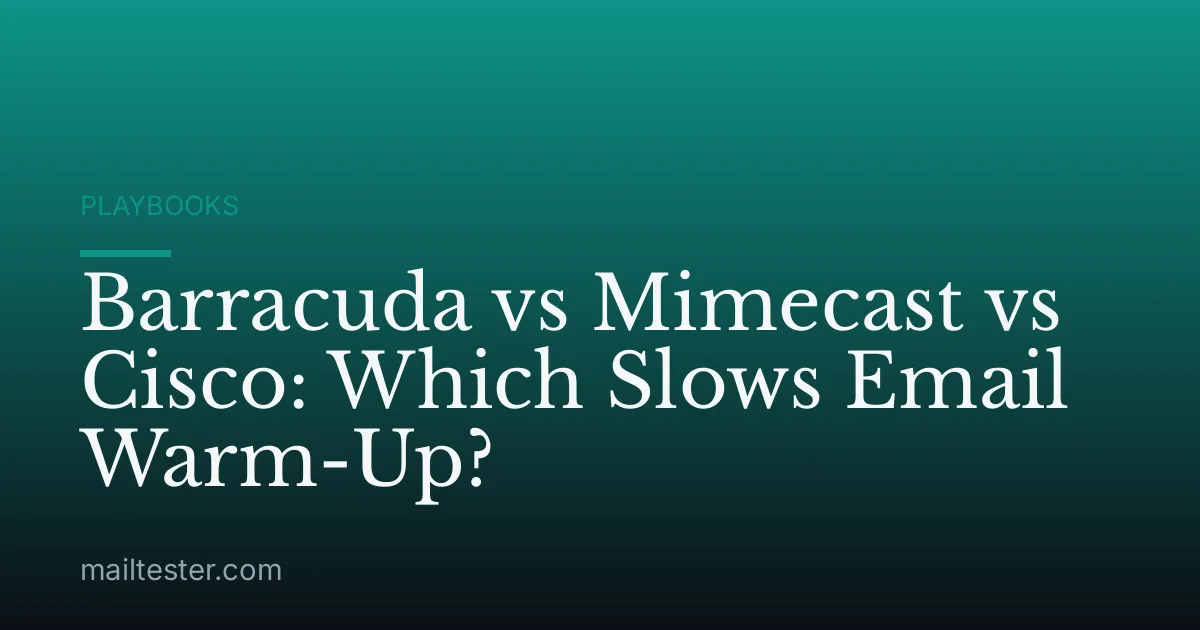 Barracuda vs Mimecast vs Cisco: Which Slows Email Warm-Up?