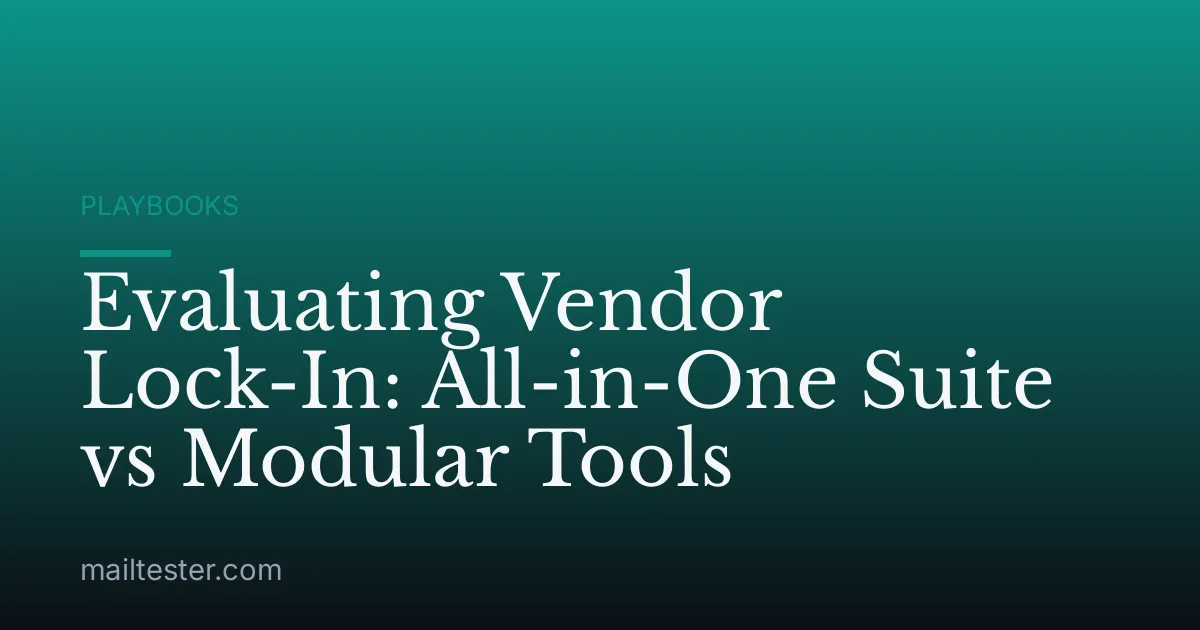Evaluating Vendor Lock-In: All-in-One Suite vs Modular Tools