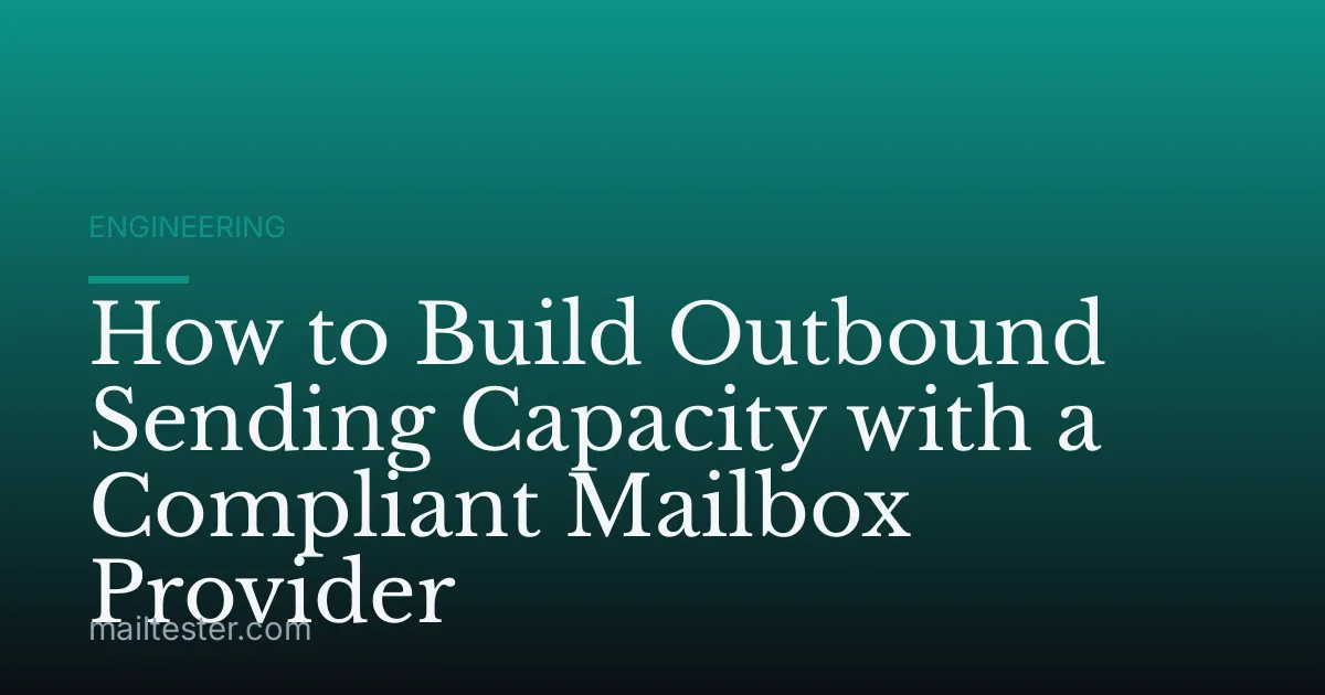 How to Build Outbound Sending Capacity with a Compliant Mailbox Provider