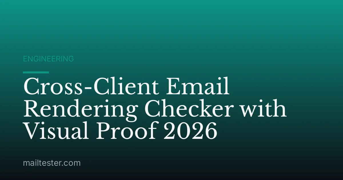 Cross-Client Email Rendering Checker with Visual Proof 2026
