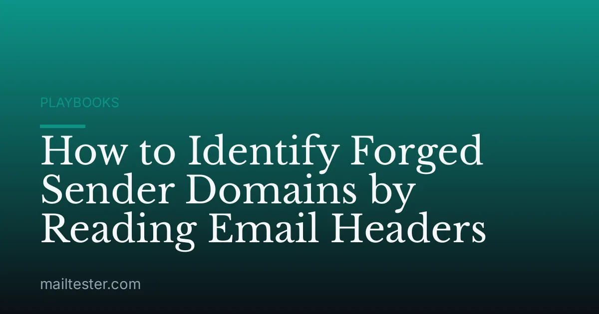 How to Identify Forged Sender Domains by Reading Email Headers