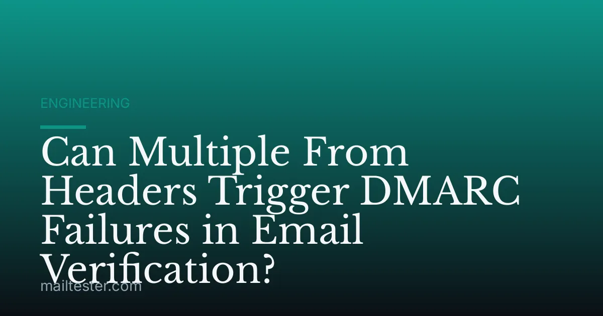 Can Multiple From Headers Trigger DMARC Failures in Email Verification?