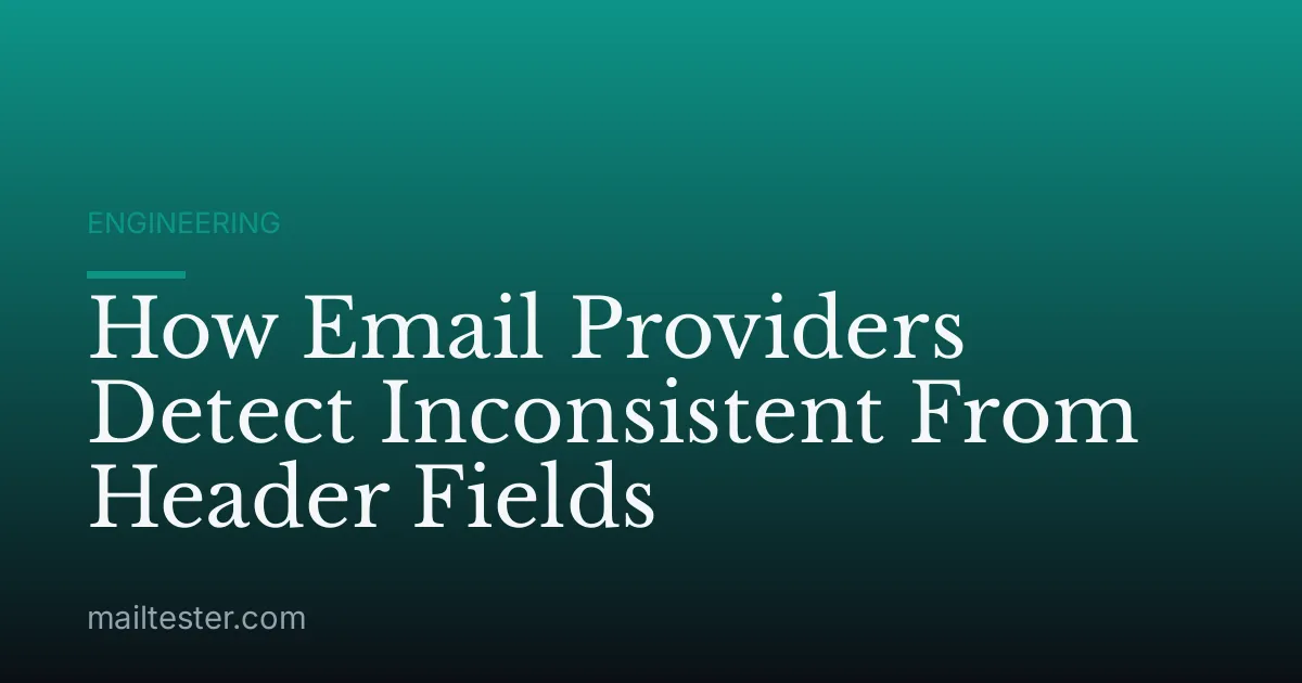 How Email Providers Detect Inconsistent From Header Fields