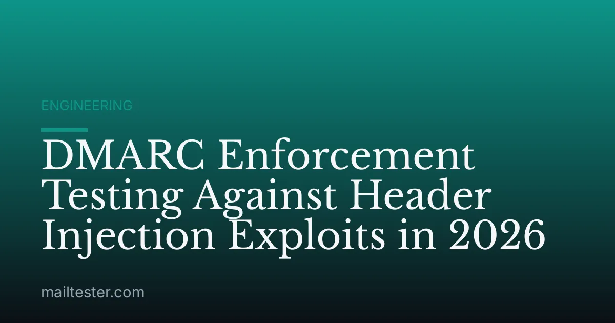 DMARC Enforcement Testing Against Header Injection Exploits in 2026