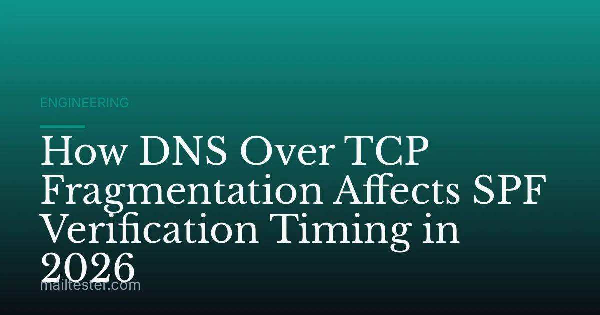 How DNS Over TCP Fragmentation Affects SPF Verification Timing in 2026