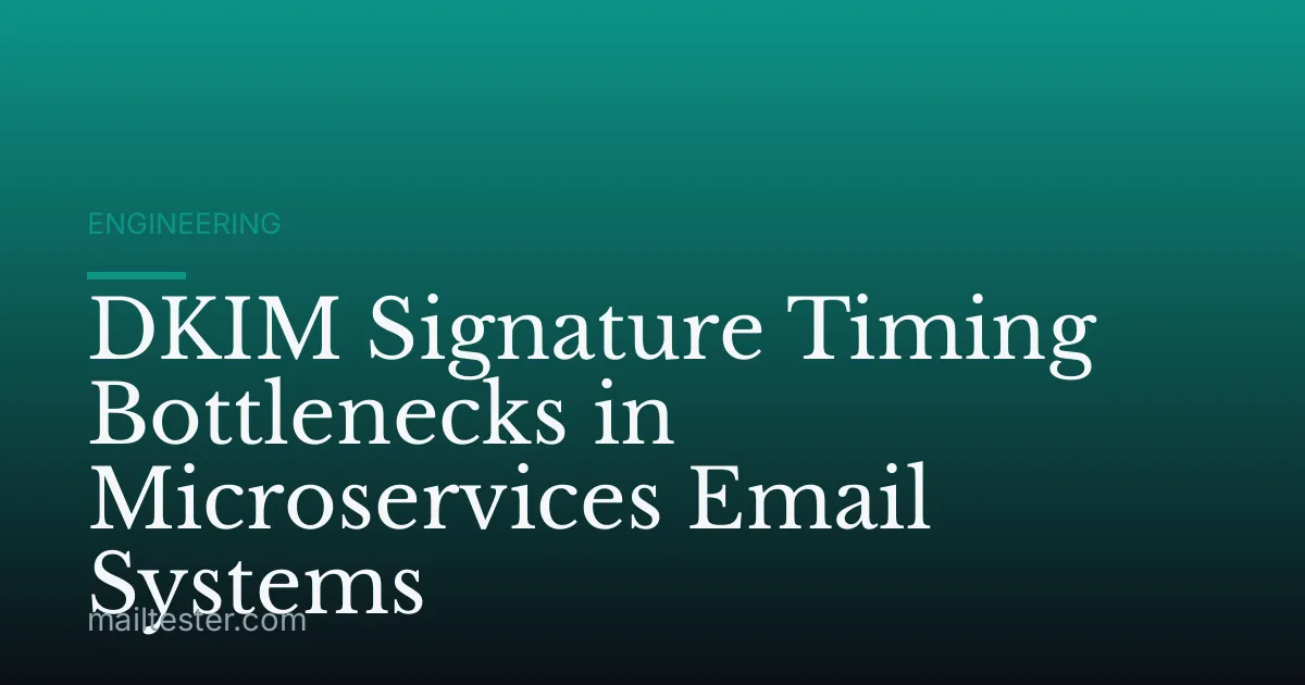 DKIM Signature Timing Bottlenecks in Microservices Email Systems