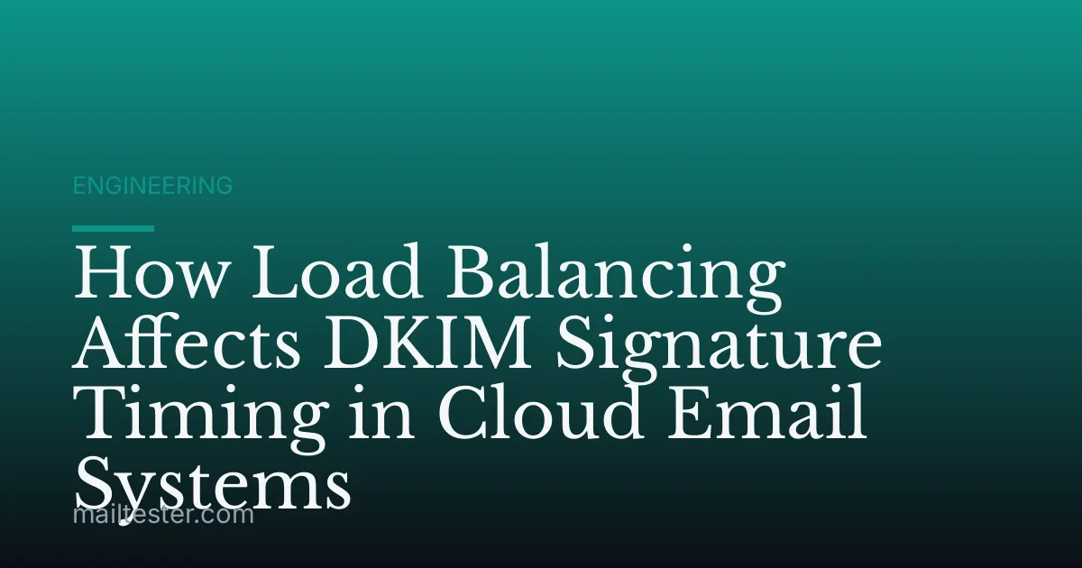 How Load Balancing Affects DKIM Signature Timing in Cloud Email Systems