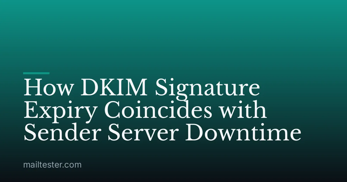 How DKIM Signature Expiry Coincides with Sender Server Downtime