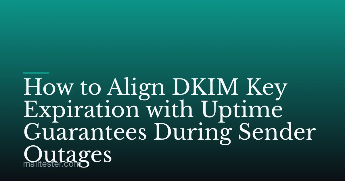 How to Align DKIM Key Expiration with Uptime Guarantees During Sender Outages