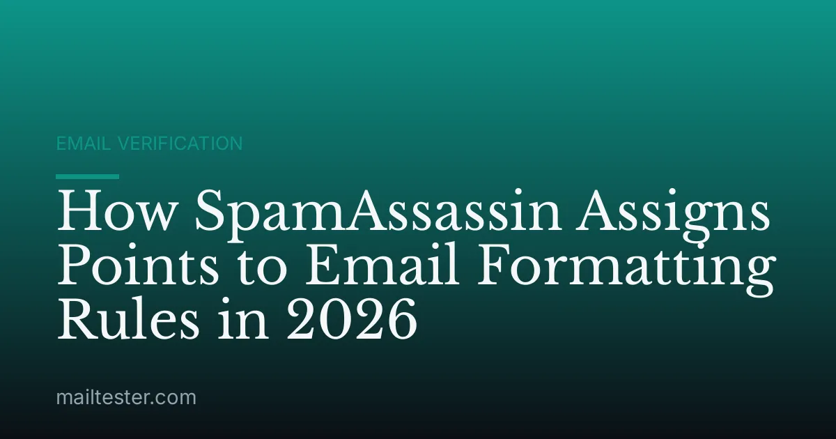 How SpamAssassin Assigns Points to Email Formatting Rules in 2026