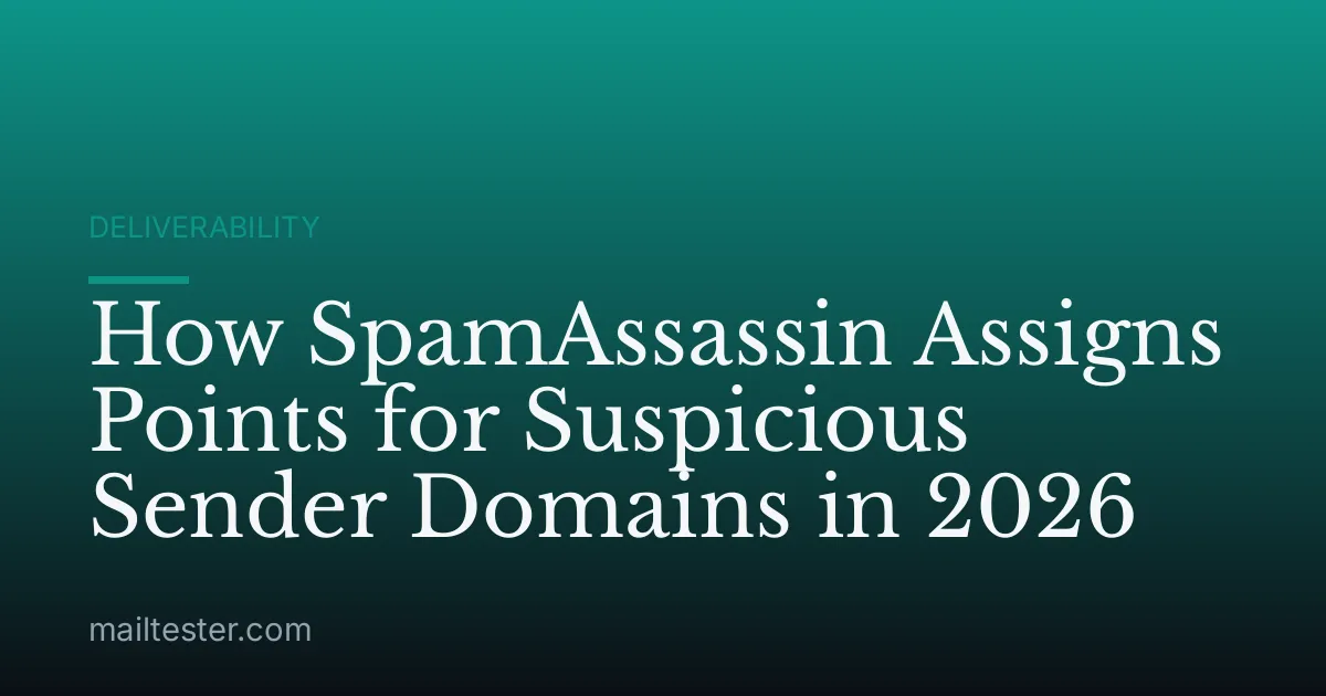 How SpamAssassin Assigns Points for Suspicious Sender Domains in 2026