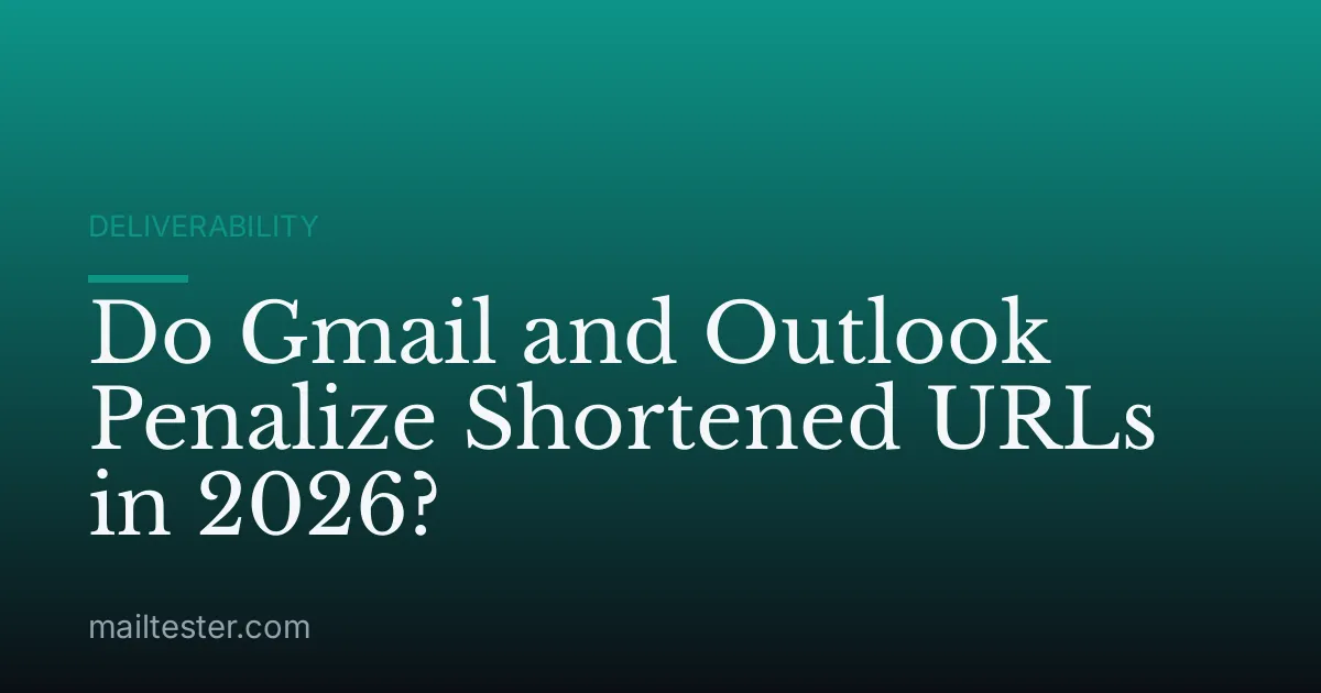 Do Gmail and Outlook Penalize Shortened URLs in 2026?