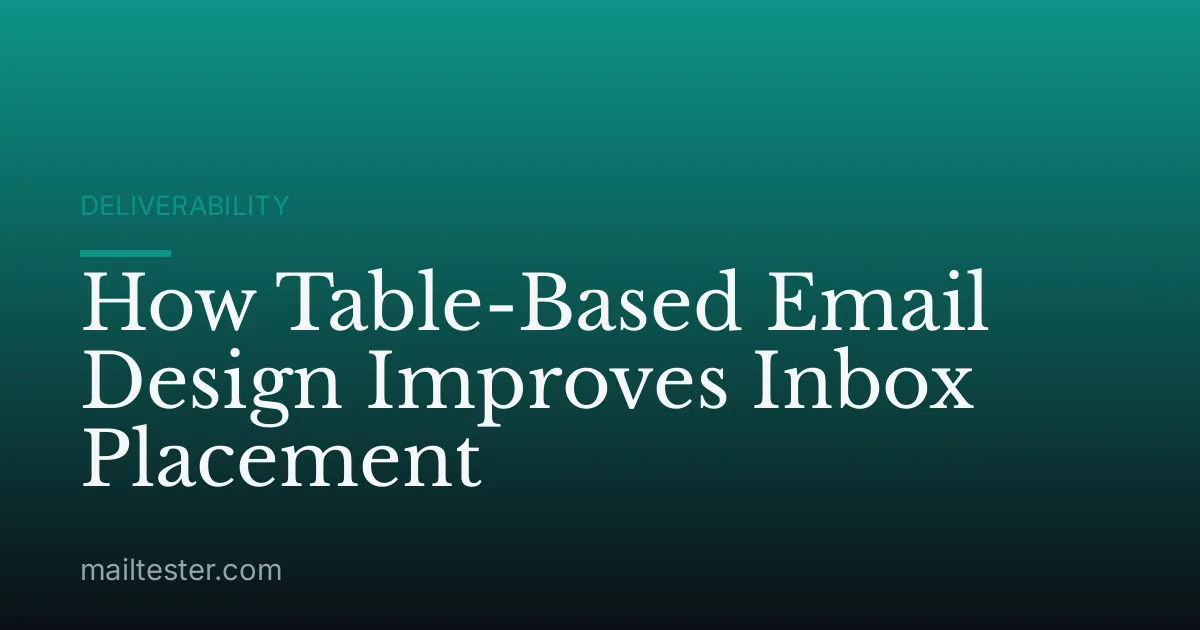How Table-Based Email Design Improves Inbox Placement