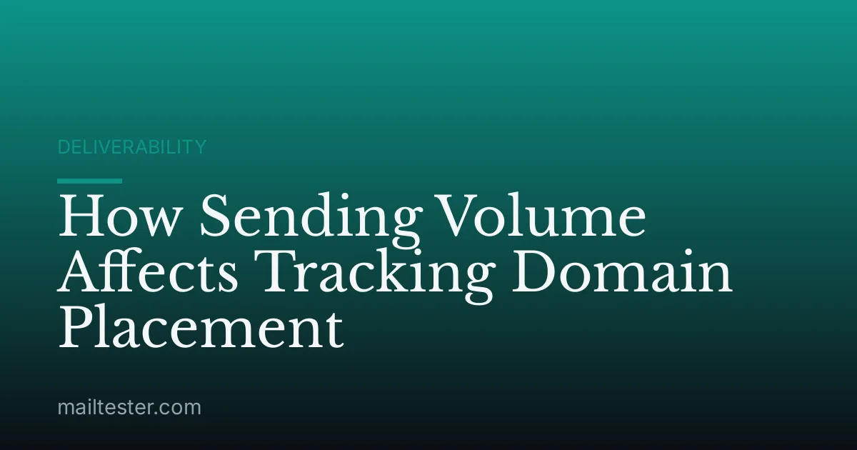 How Sending Volume Affects Tracking Domain Placement