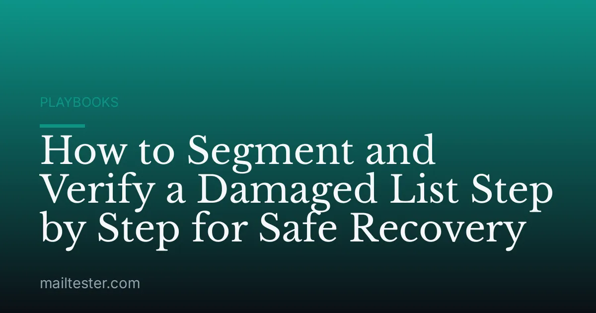 How to Segment and Verify a Damaged List Step by Step for Safe Recovery
