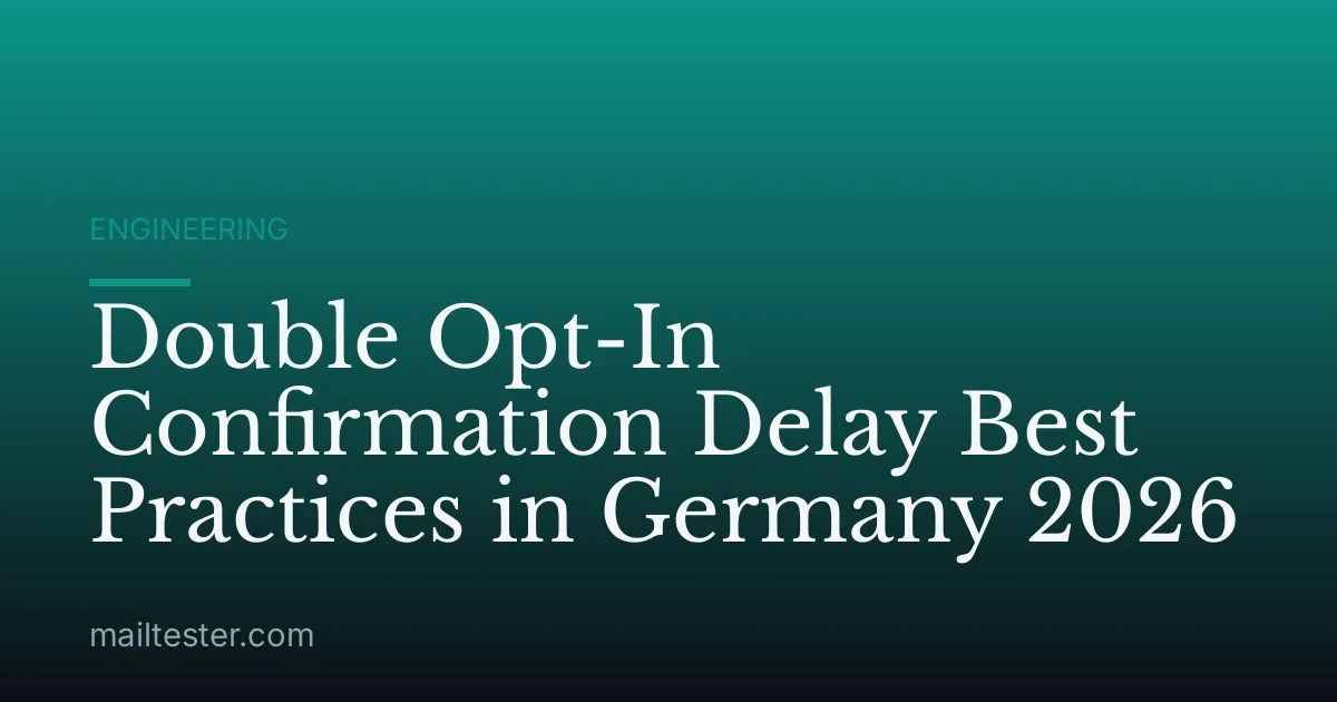 Double Opt-In Confirmation Delay Best Practices in Germany 2026
