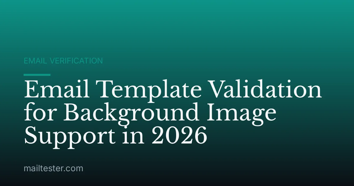 Email Template Validation for Background Image Support in 2026