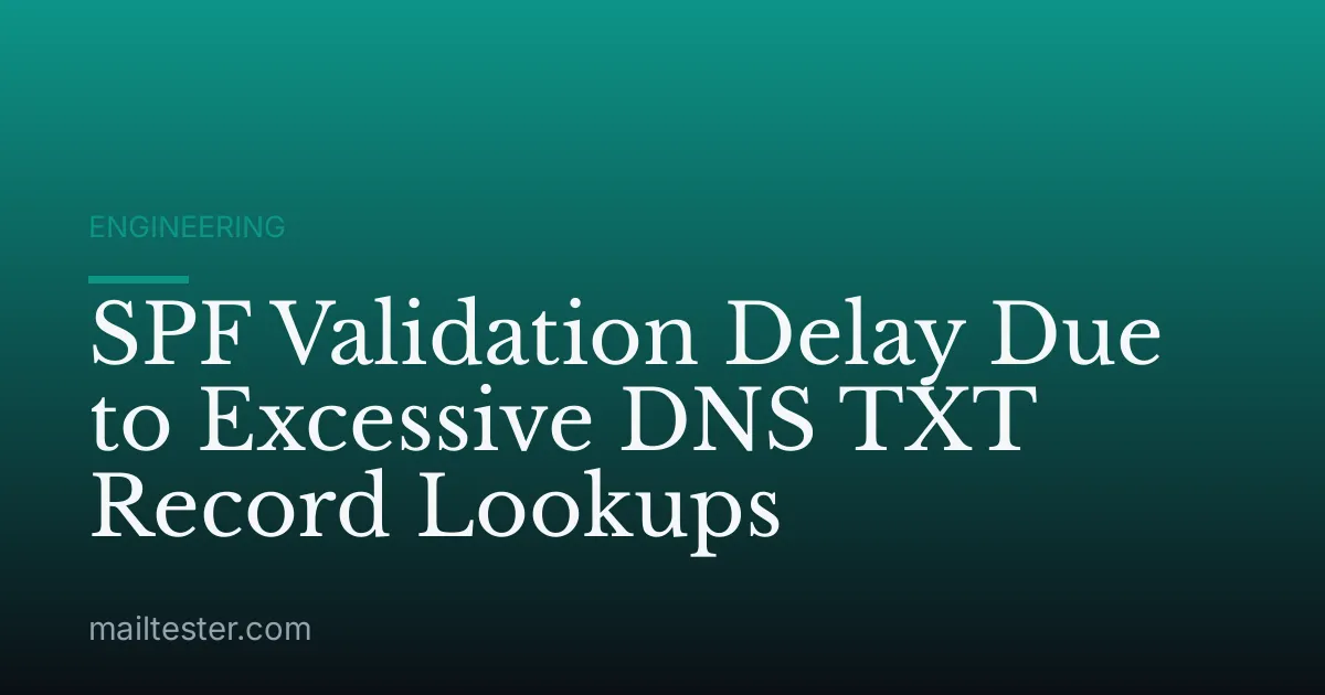 SPF Validation Delay Due to Excessive DNS TXT Record Lookups