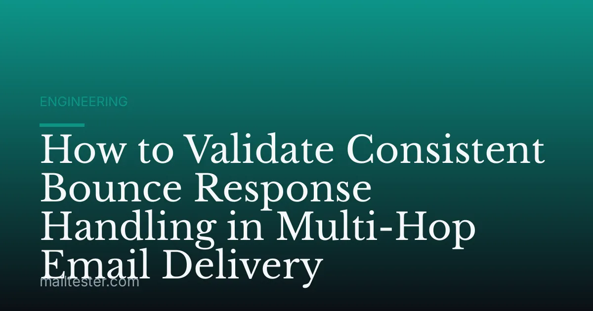 How to Validate Consistent Bounce Response Handling in Multi-Hop Email Delivery