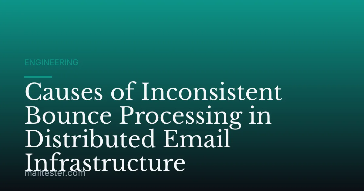 Causes of Inconsistent Bounce Processing in Distributed Email Infrastructure