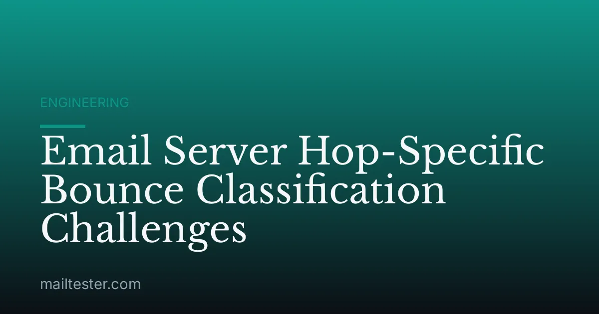Email Server Hop-Specific Bounce Classification Challenges