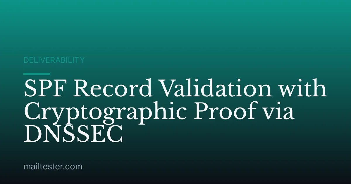 SPF Record Validation with Cryptographic Proof via DNSSEC
