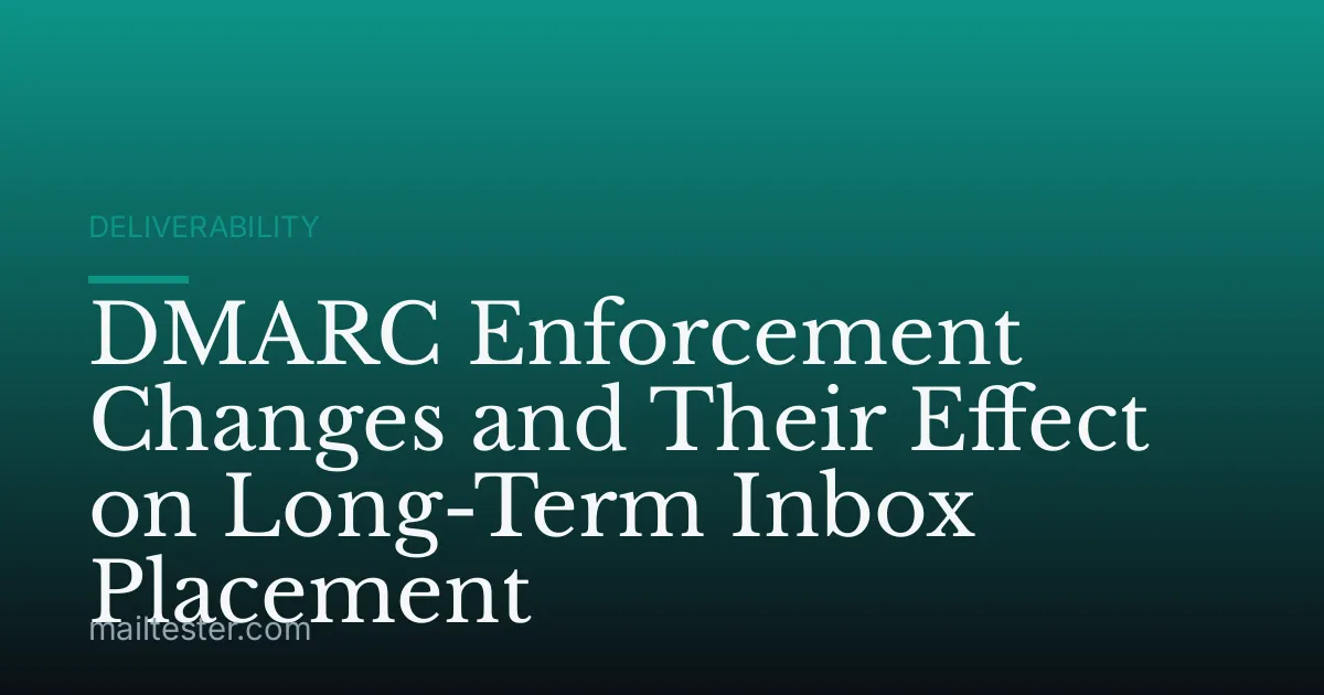 DMARC Enforcement Changes and Their Effect on Long-Term Inbox Placement
