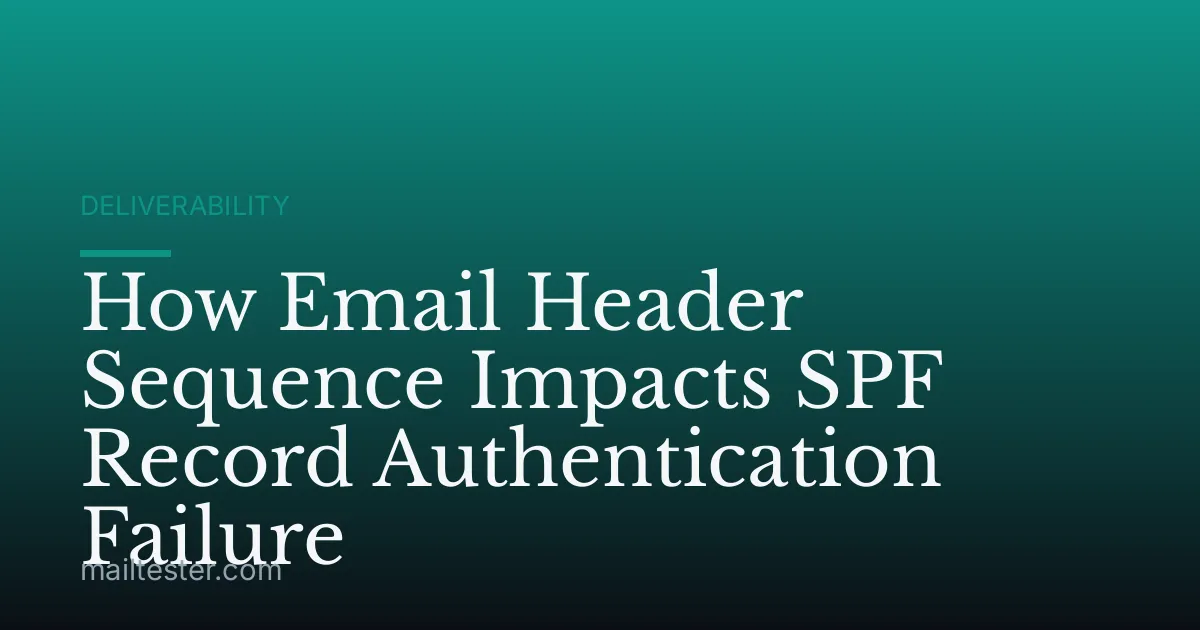 How Email Header Sequence Impacts SPF Record Authentication Failure