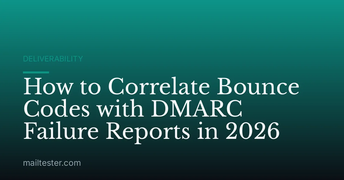 How to Correlate Bounce Codes with DMARC Failure Reports in 2026