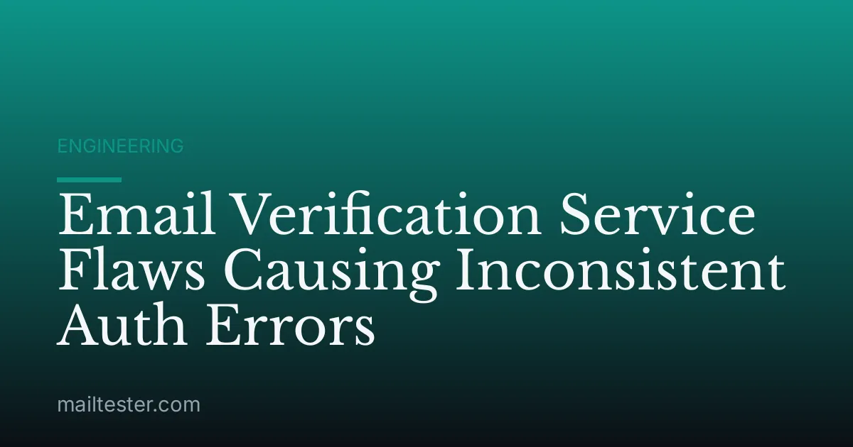 Email Verification Service Flaws Causing Inconsistent Auth Errors
