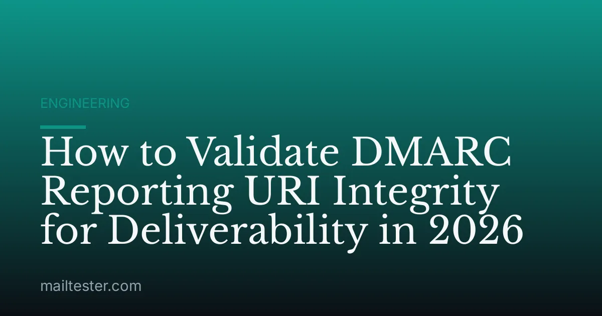 How to Validate DMARC Reporting URI Integrity for Deliverability in 2026